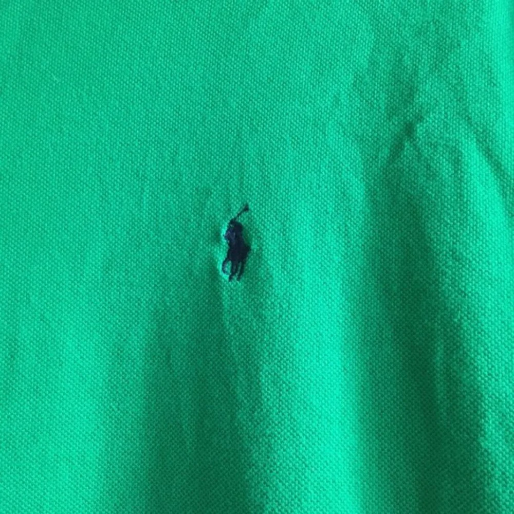 Polo Ralph Lauren Collarless Polo Kelly Green Size Medium Vintage